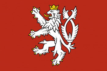 Гербовый флаг Чехии начала XX века.